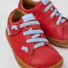 Kids CamperLab Hook And Loop | Red Leather Shoes For Kids