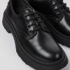 Women CamperLab Formal Shoes | Black Leather Lace-Up Shoes For Women