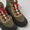 Kids CamperLab Sneakers | Brown Textile And Nubuck Ankle Boots