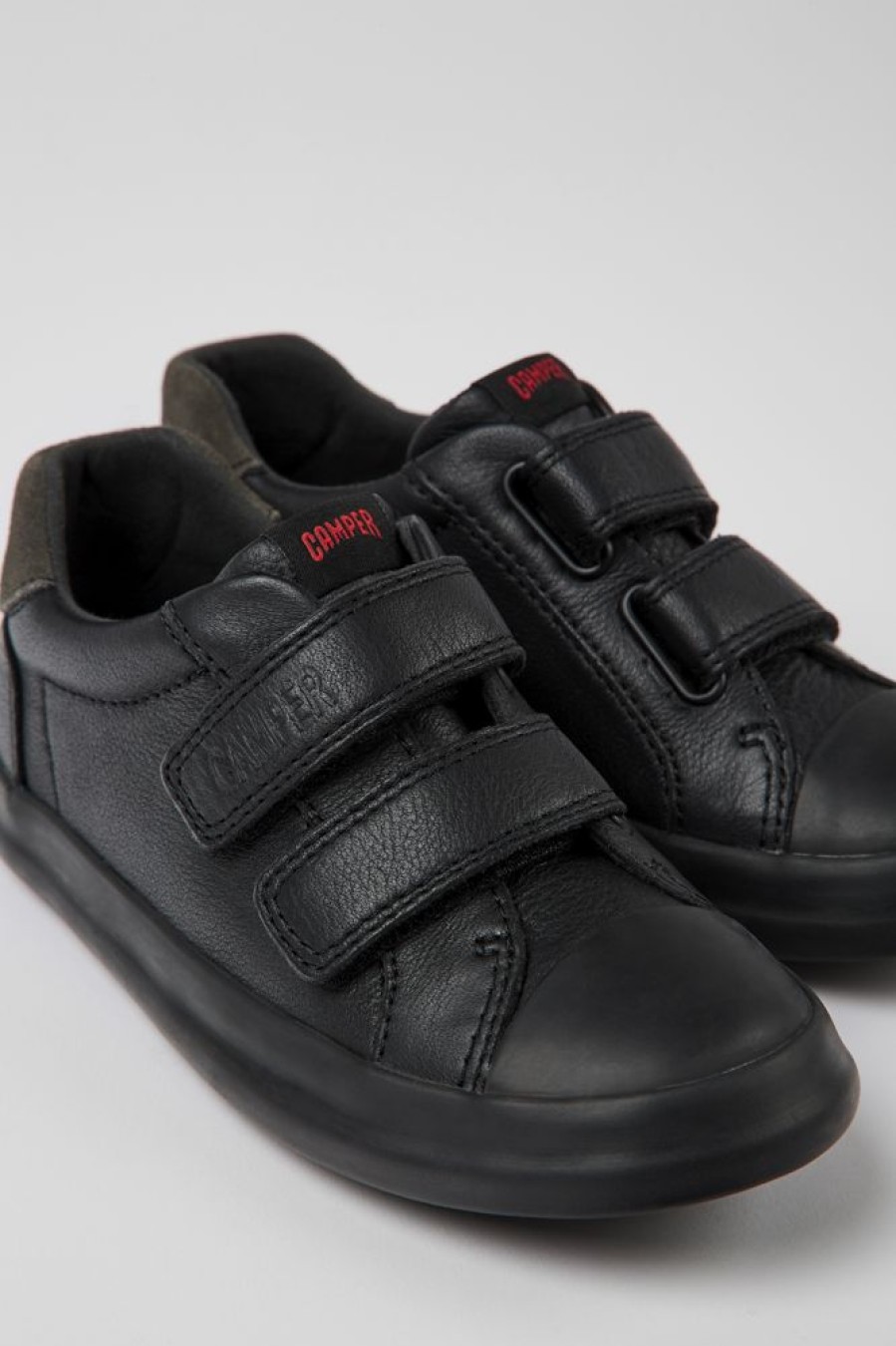 Kids CamperLab Sneakers | Black Leather And Nubuck Sneakers For Kids