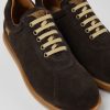 Men CamperLab Casual Shoes | Gray Vegetable Tanned Nubuck Shoes For Men