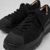 Men CamperLab Casual Shoes | Black Rubber And Bci Cotton Shoe