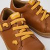 Kids CamperLab Hook And Loop | Brown Leather Shoes For Kids