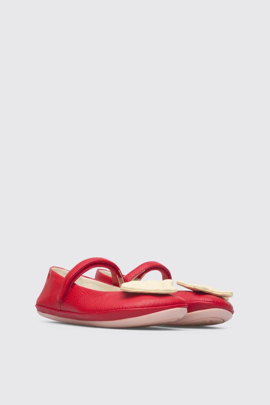 Kids CamperLab Ballerinas | Red Twins Ballerina Shoe For Girls