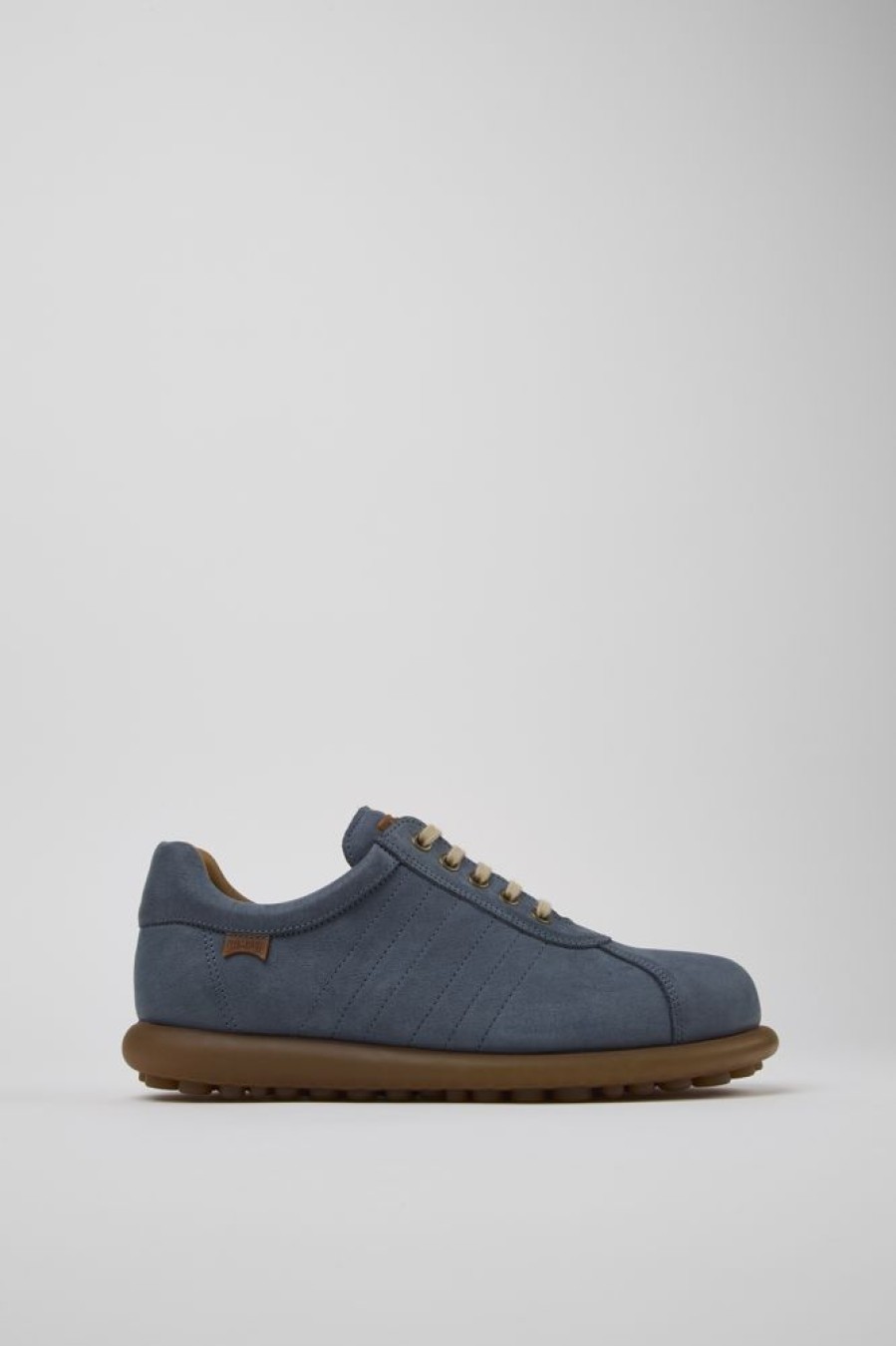 Men CamperLab Casual Shoes | Blue Nubuck Oxford Sneaker For Men