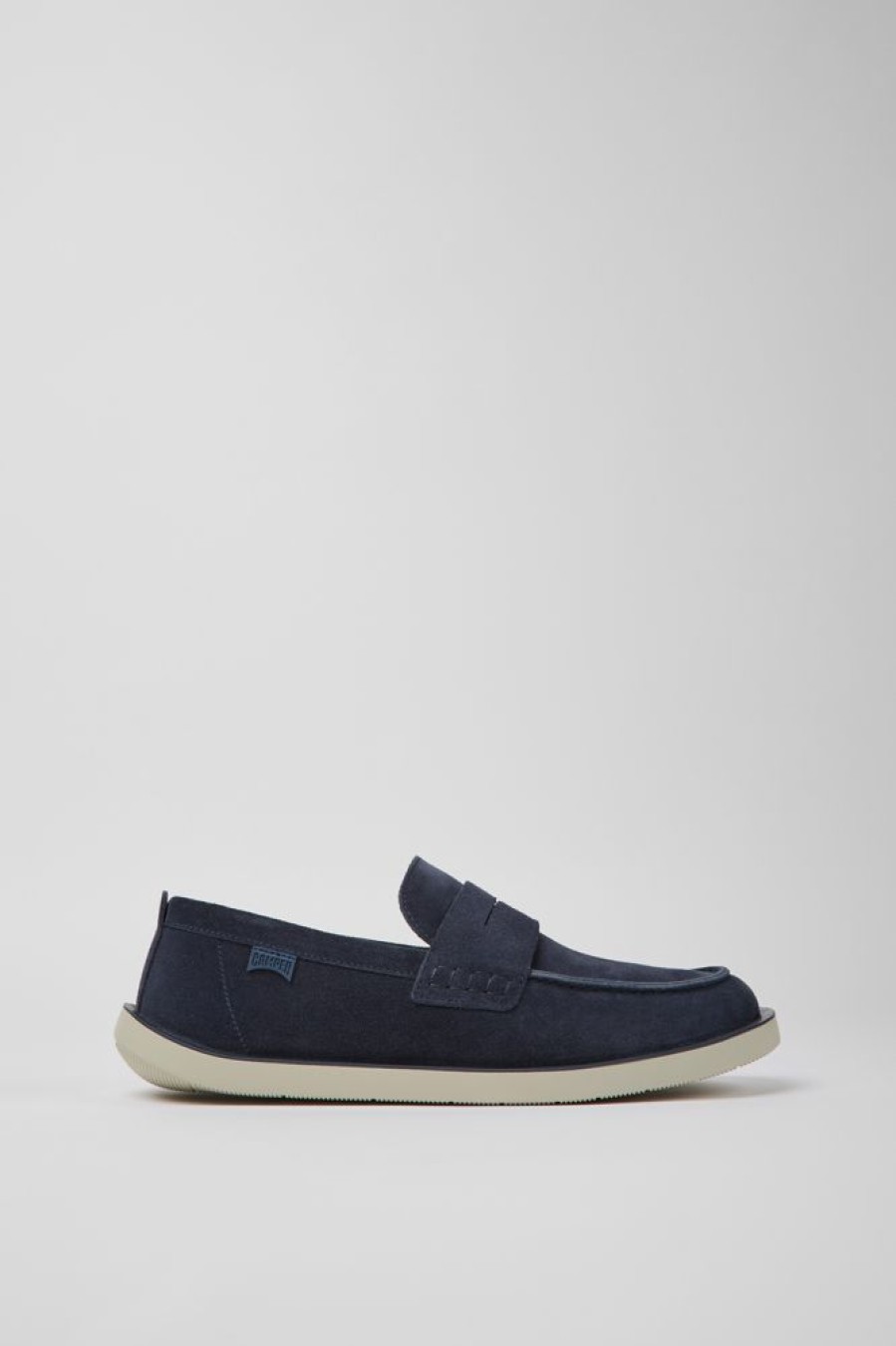 Men CamperLab Casual Shoes | Blue Nubuck Shoes For Men