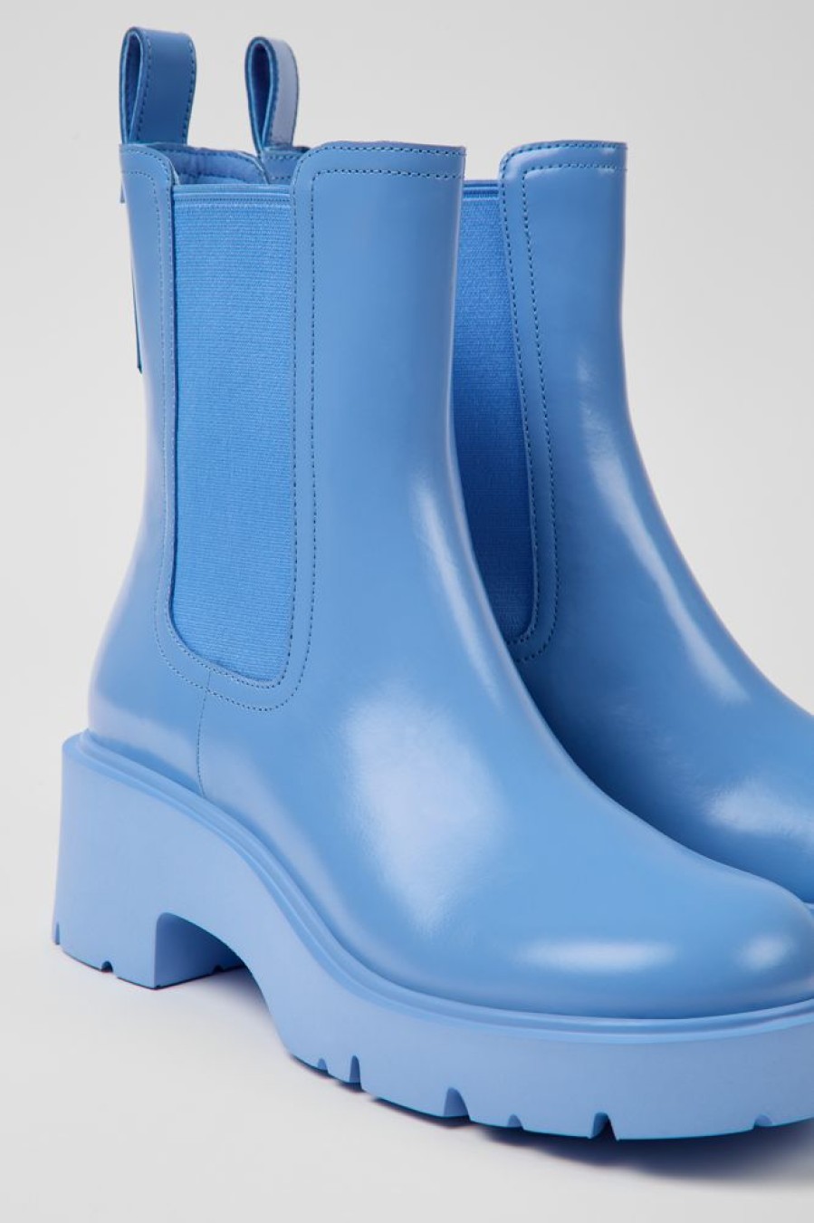 Women CamperLab Ankle Boots | Blue Leather Chelsea Boots For Women