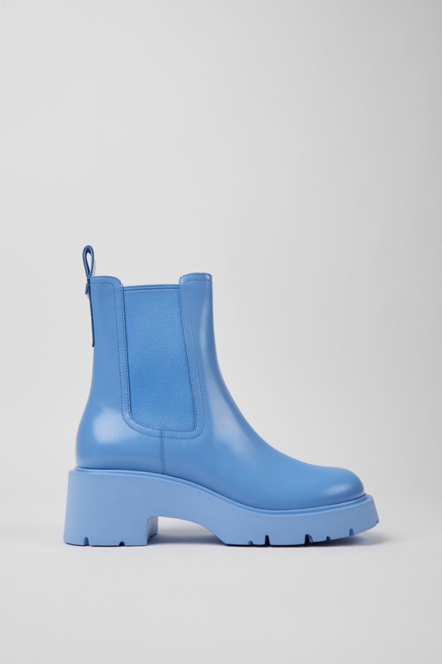 Women CamperLab Ankle Boots | Blue Leather Chelsea Boots For Women