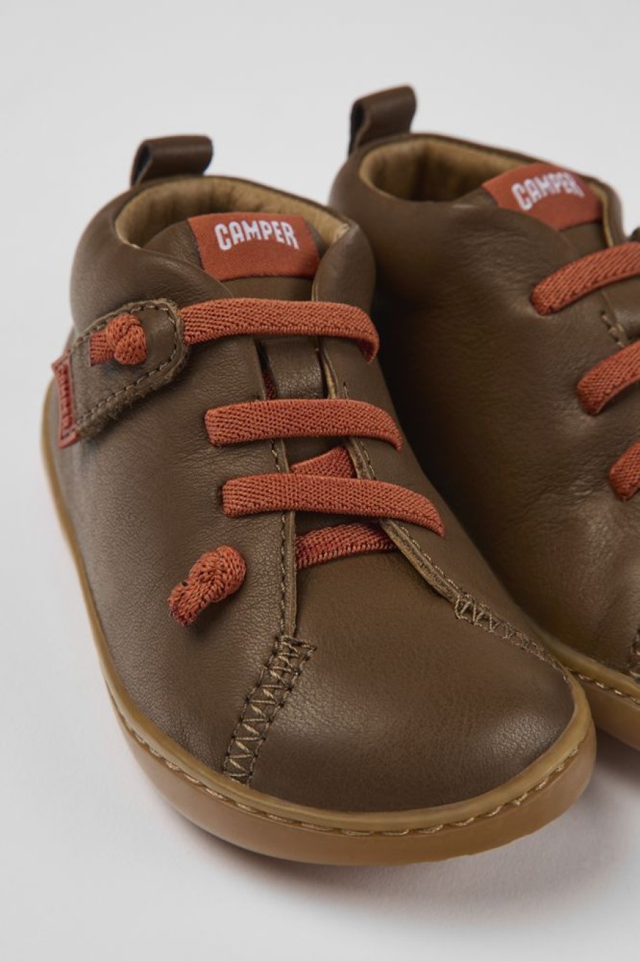 Kids CamperLab Boots | Brown Leather Shoes For Kids