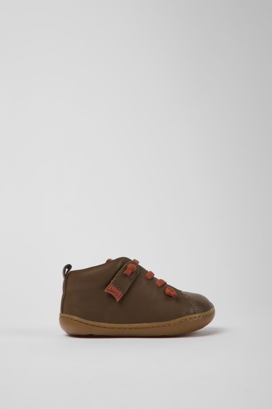 Kids CamperLab Boots | Brown Leather Shoes For Kids