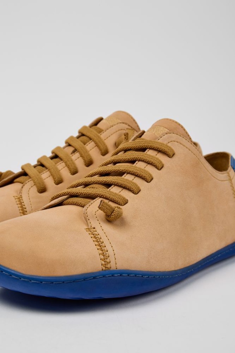 Men CamperLab Casual Shoes | Brown Nubuck Shoes For Men