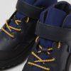 Kids CamperLab Sneakers | Blue Leather And Textile Ankle Boots