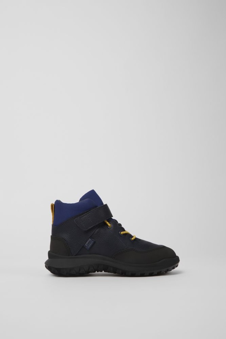 Kids CamperLab Sneakers | Blue Leather And Textile Ankle Boots