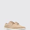 Men CamperLab Formal Shoes | Beige Lace-Up Shoe For Men