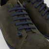 Men CamperLab Casual Shoes | Green Nubuck Shoes For Men