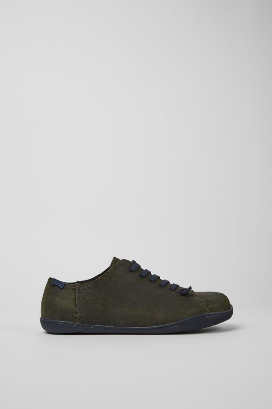 Men CamperLab Casual Shoes | Green Nubuck Shoes For Men