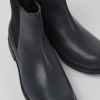 Women CamperLab Ankle Boots | Gray Leather Ankle Boots For Women