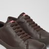 Women CamperLab Sneakers | Burgundy Leather Sneakers For Women