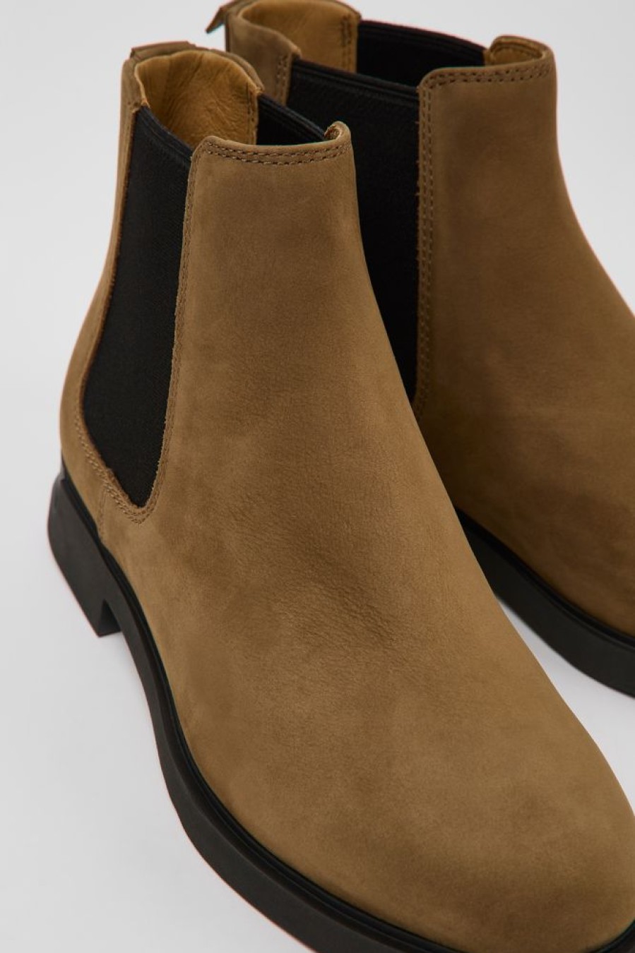 Women CamperLab Ankle Boots | Brown Nubuck Chelsea Boots For Women