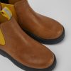 Kids CamperLab Boots | Light Brown And Yellow Ankle Boots