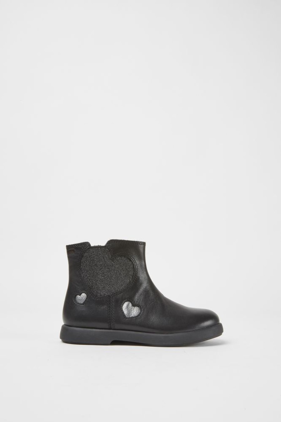 Kids CamperLab Boots | Black Leather Ankle Boots