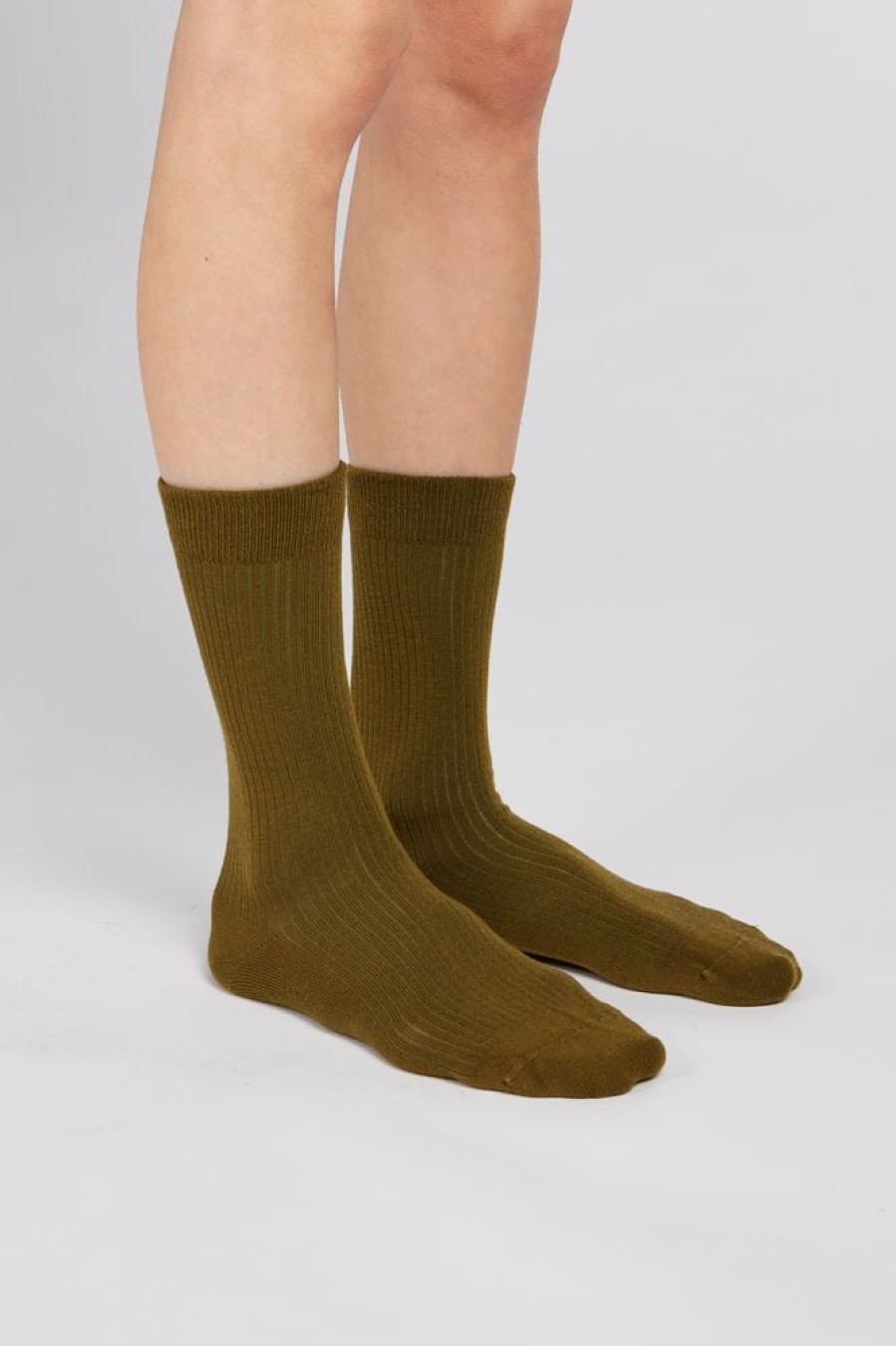 Women CamperLab Socks | Green-Brown Socks With Pyratex®