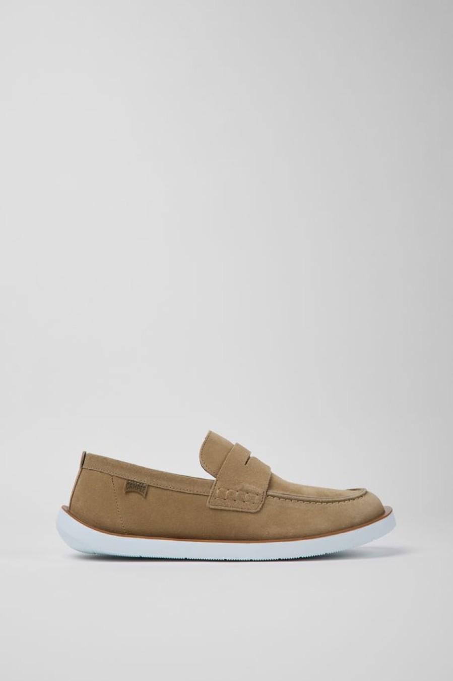 Men CamperLab Casual Shoes | Beige Nubuck Shoes For Men