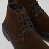 Men CamperLab Formal Shoes | Brown Nubuck Ankle Boots For Men