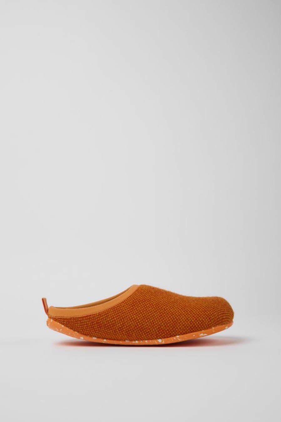 Women CamperLab Slippers | Orange Wool And Viscose Slippers For Women