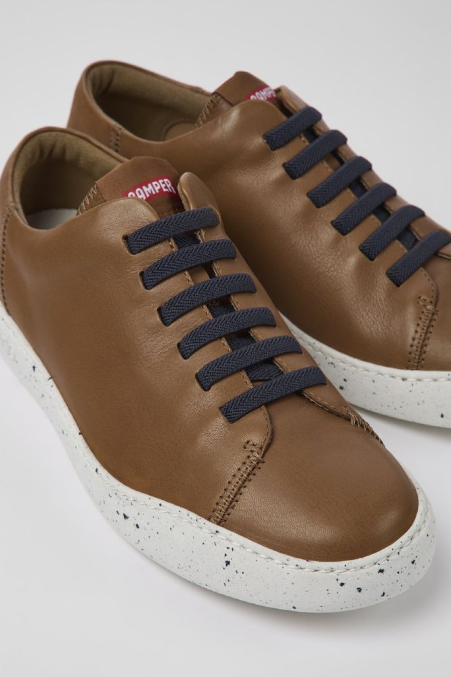 Men CamperLab Casual Shoes | Brown Leather Sneakers For Men