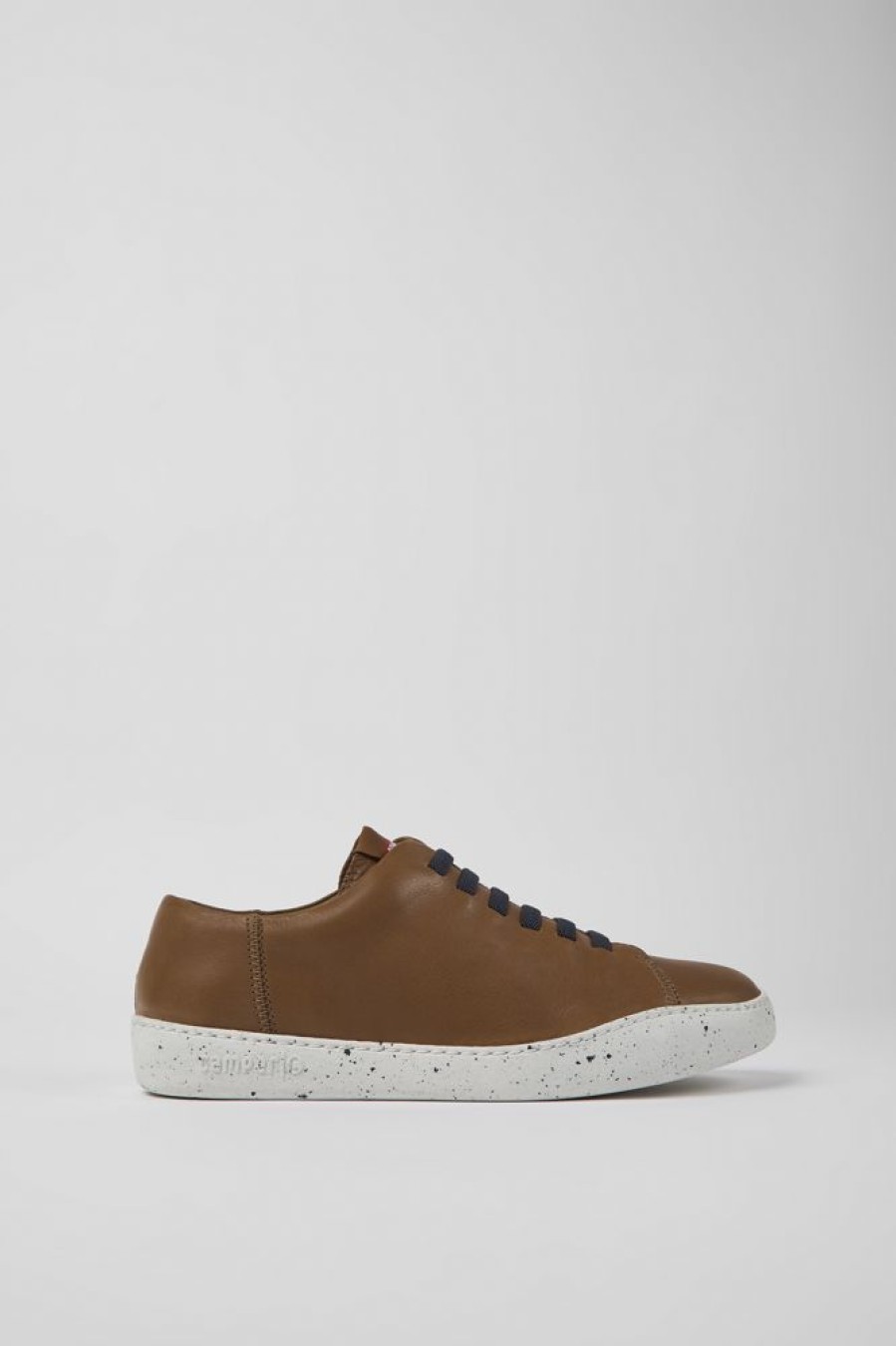 Men CamperLab Casual Shoes | Brown Leather Sneakers For Men