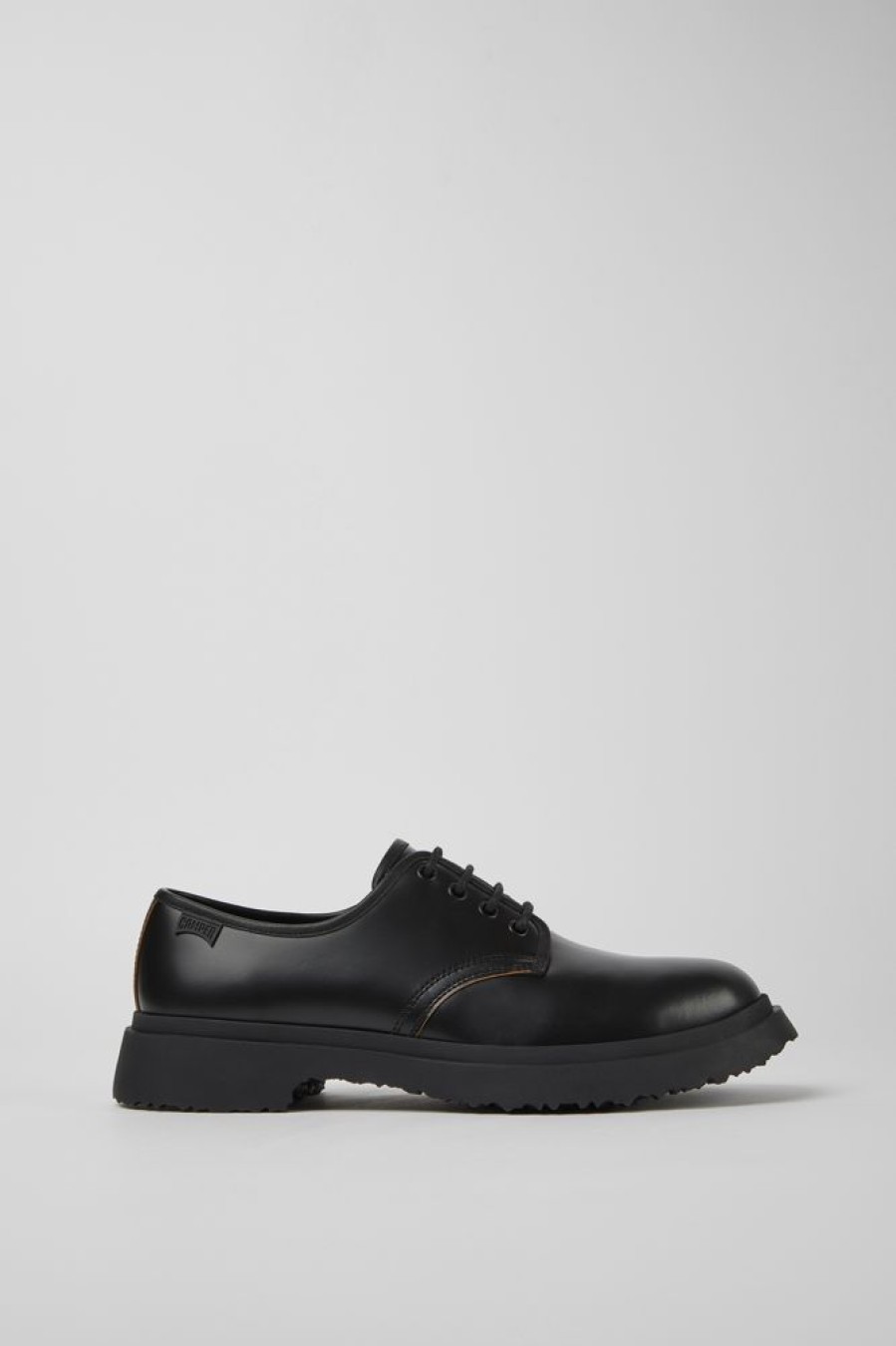 Men CamperLab Formal Shoes | Black Leather Lace-Up Shoes For Men