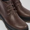 Men CamperLab Formal Shoes | Brown Leather Ankle Boots For Men