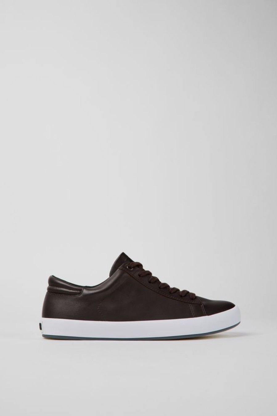 Men CamperLab Sneakers | Dark Brown Leather Sneakers For Men