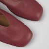 Women CamperLab Formal Shoes | Red Leather Ballerina For Women