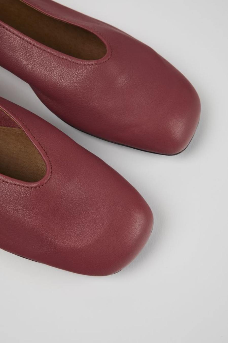 Women CamperLab Formal Shoes | Red Leather Ballerina For Women