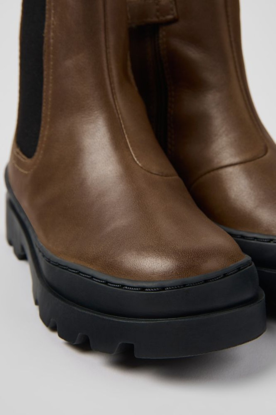 Kids CamperLab Boots | Brown Leather Chelsea Boots For Kids