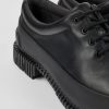 Women CamperLab Formal Shoes | Black Leather Lace-Up Shoes