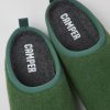 Women CamperLab Slippers | Green Wool Slippers For Women