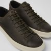 Men CamperLab Casual Shoes | Green-Gray Leather Shoes For Men