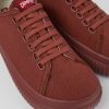 Women CamperLab Sneakers | Red Tencel Shoes For Women