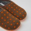 Men CamperLab Slippers | Brown And Orange Wool Slippers For Men