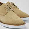 Men CamperLab Formal Shoes | Beige Nubuck Shoes For Men