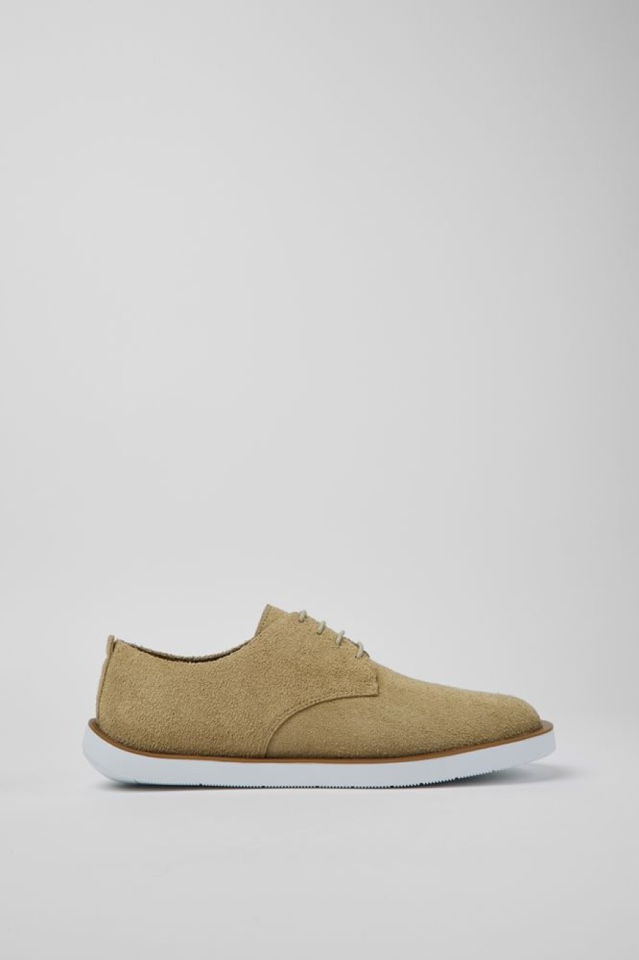 Men CamperLab Formal Shoes | Beige Nubuck Shoes For Men