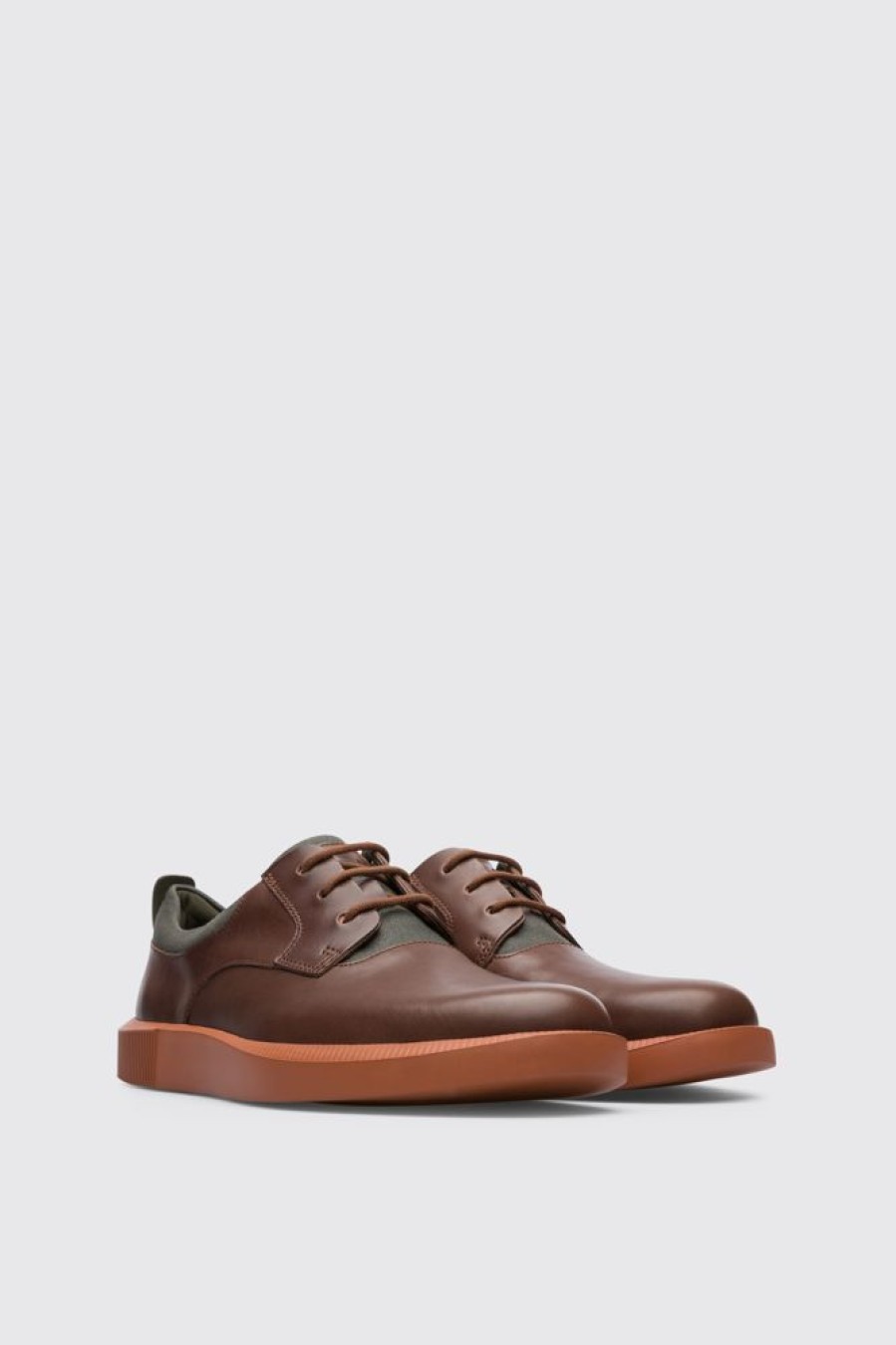 Men CamperLab Formal Shoes | Brown Lace Up Shoe For Men