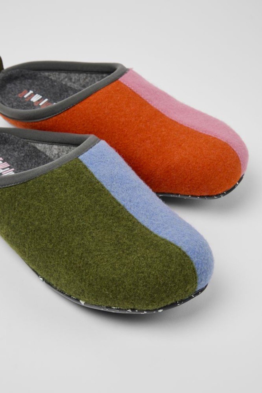 Men CamperLab Slippers | Multicolored Wool Men'S Slippers