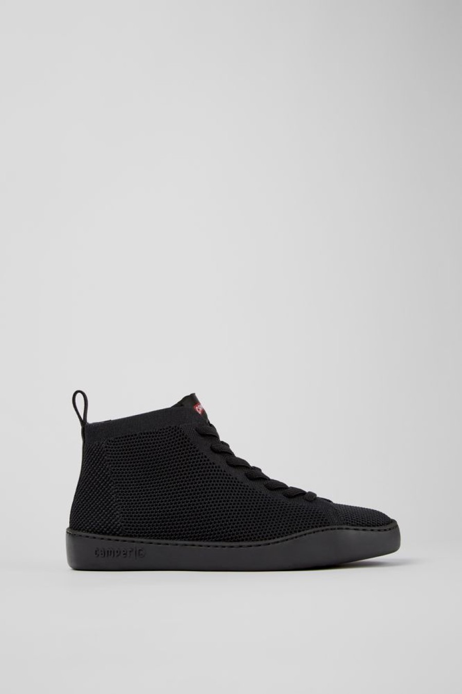 Men CamperLab Casual Shoes | Black One-Piece Knit Sneakers For Men