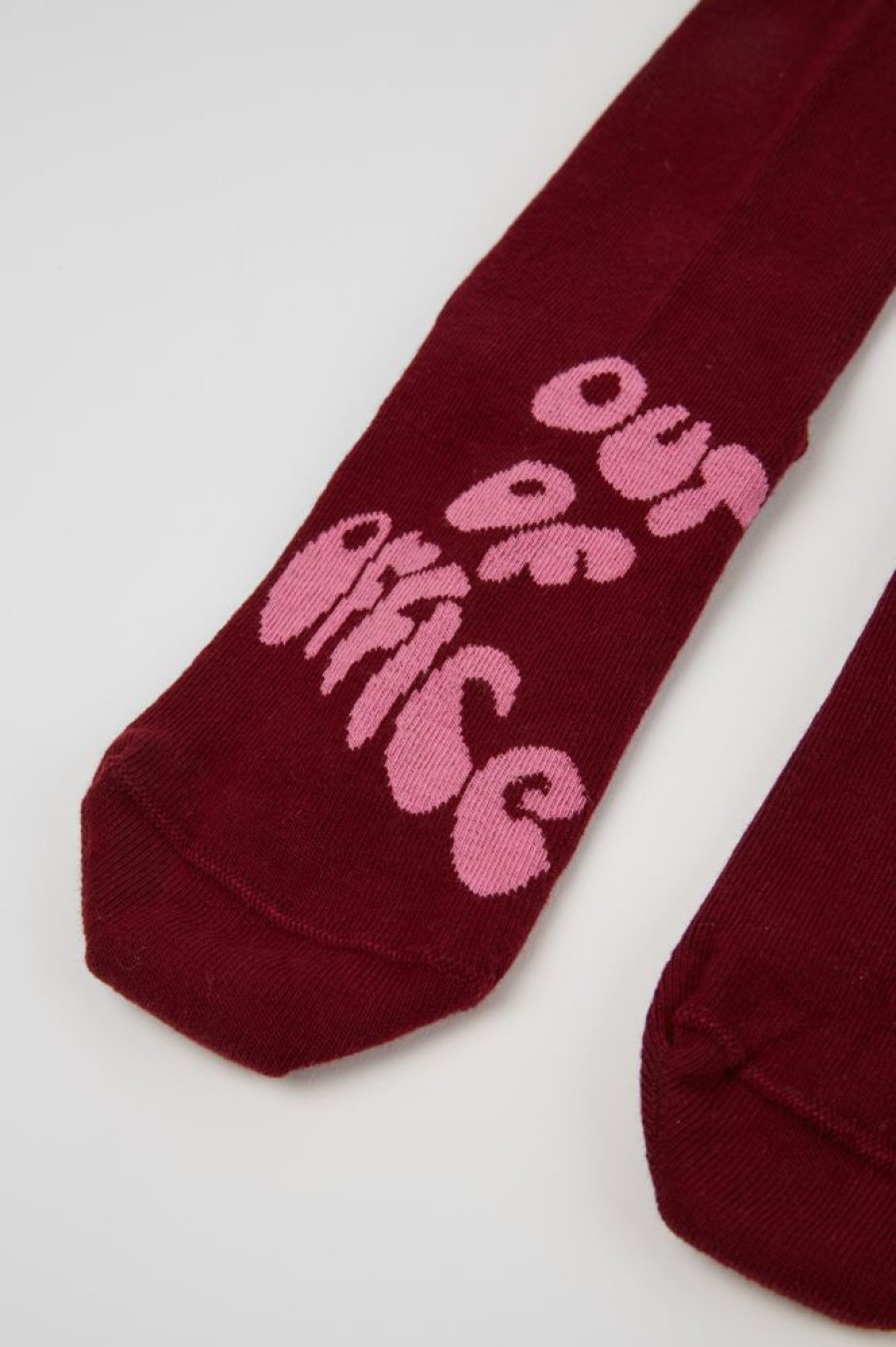 Women CamperLab Socks | Burgundy And Pink Socks