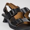 Women CamperLab Heels | Black Leather Sandals For Women