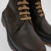 Men CamperLab Ankle Boots | Brown Nubuck Medium Boots For Men